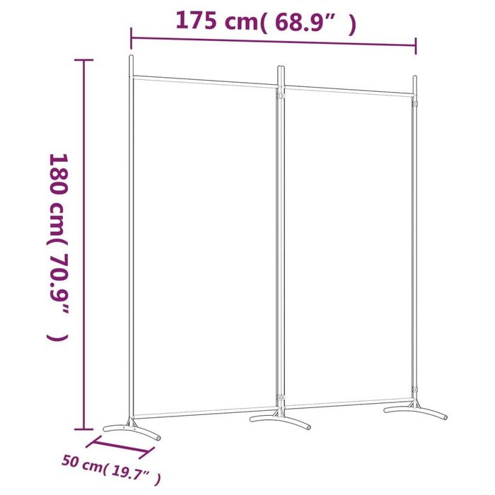 Vidaxl Paravent 2 panneaux 175x180 cm Blanc - 32% de remise