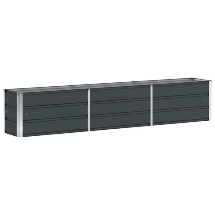 Vidaxl Jardinière en acier anthracite 240x40x45cm - 34% de remise