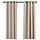 Lot de 2 rideaux occultants aspect lin beige 140x175 cm - 33% de remise