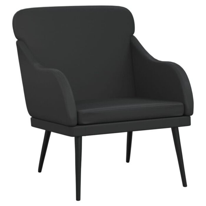 Vidaxl Fauteuil relax en similicuir noir - 63x76x80 cm - 34% de remise