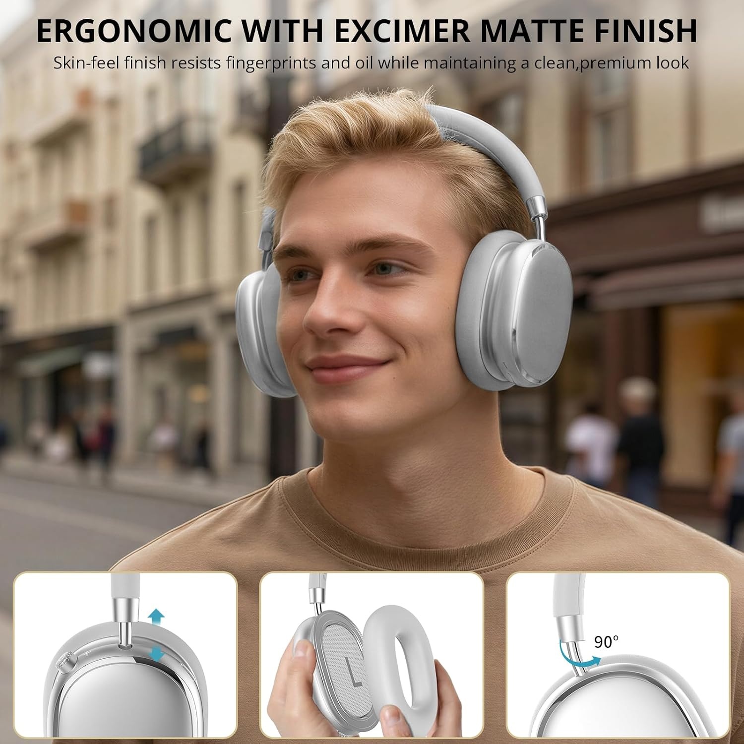 Amazon Casque Bluetooth à réduction de bruit NC95 Argent - 33% de remise