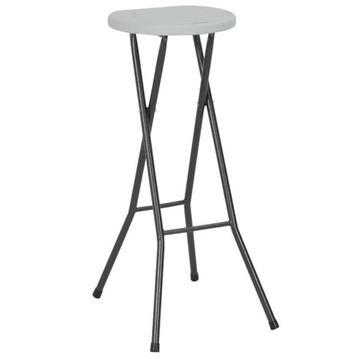 Vidaxl Lot de 2 tabourets de bar pliants - Blanc - 34% de remise