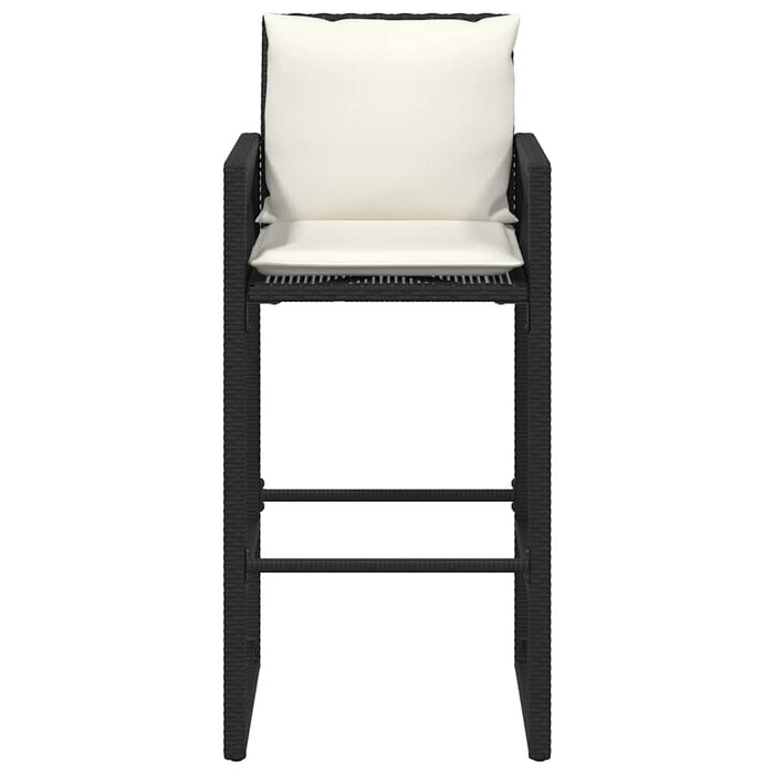 Vidaxl Lot de 2 Tabourets de Bar de Jardin en Rotin Noir - 35% de remise