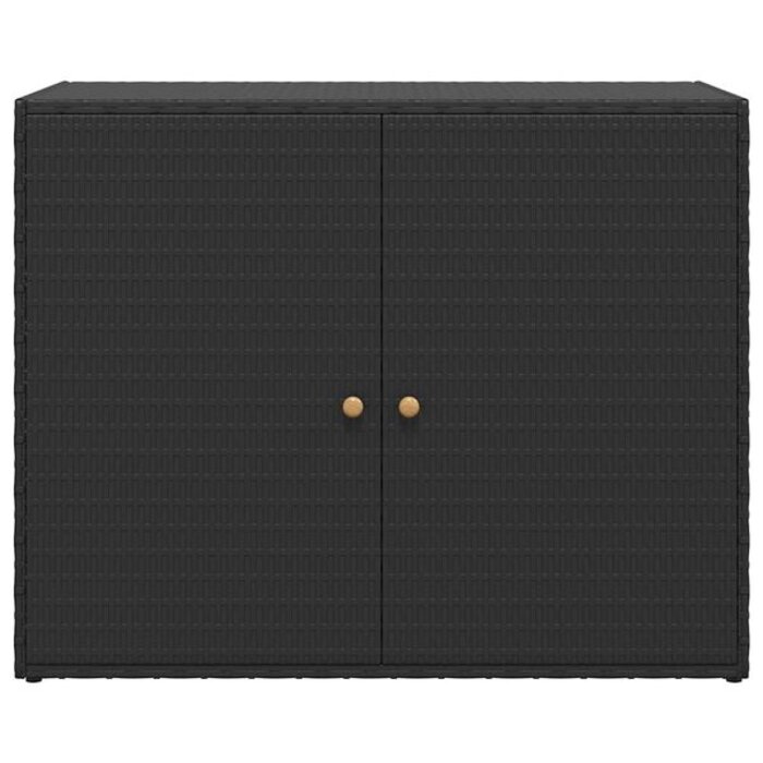 Vidaxl Coffre de jardin en résine tressée noir 100x55,5x80 cm - 34% de remise