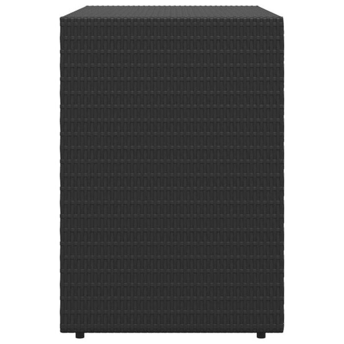 Vidaxl Coffre de jardin en résine tressée noir 100x55,5x80 cm - 34% de remise
