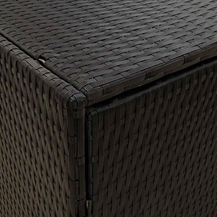 Vidaxl Coffre de jardin en résine tressée noir 100x55,5x80 cm - 34% de remise