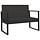 Banc de jardin en rotin synthétique 106 cm - Noir - 34% de remise