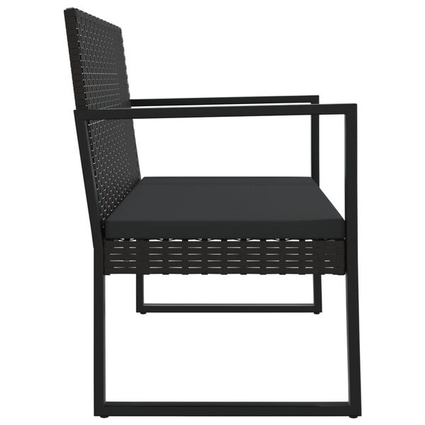 Vidaxl Banc de jardin en rotin synthétique 106 cm - Noir - 34% de remise