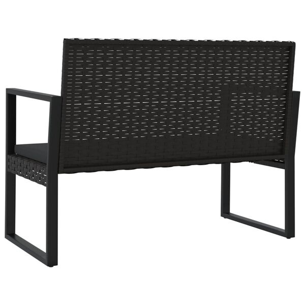 Vidaxl Banc de jardin en rotin synthétique 106 cm - Noir - 34% de remise