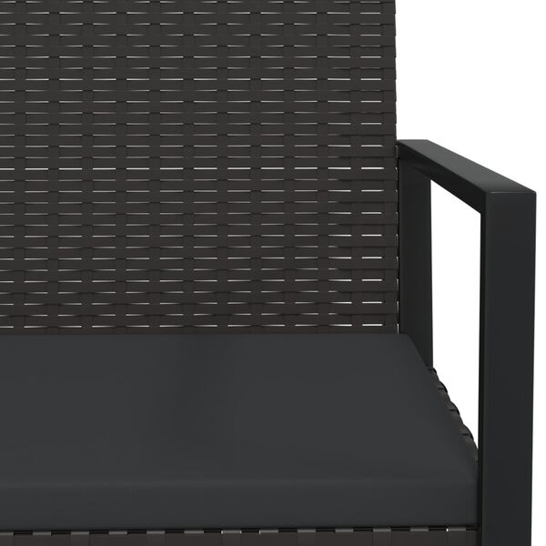 Vidaxl Banc de jardin en rotin synthétique 106 cm - Noir - 34% de remise