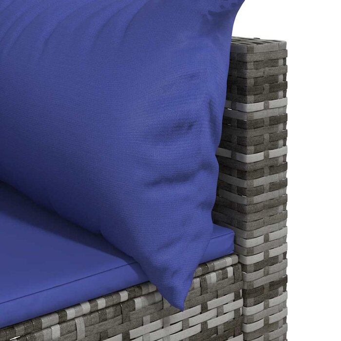 Vidaxl Canapé d'angle de jardin en résine tressée gris - 32% de remise