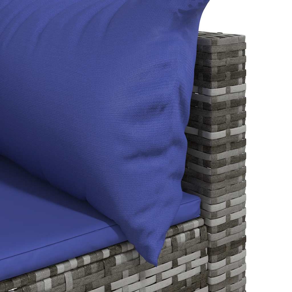 Vidaxl Canapé d'angle de jardin en résine tressée gris - 32% de remise