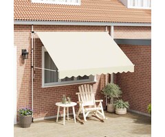 Vidaxl Store banne manuel rétractable 300 cm Crème - 53% de remise