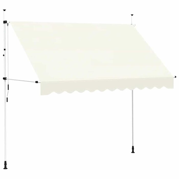 Vidaxl Store banne manuel rétractable 300 cm Crème - 34% de remise