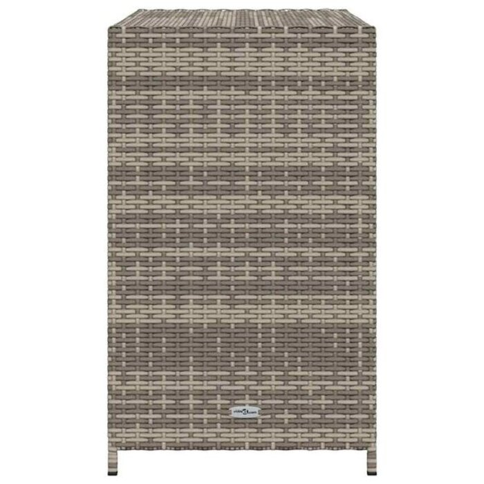 Vidaxl Coffre de jardin en polyrotin gris 83x45x76 cm - 35% de remise