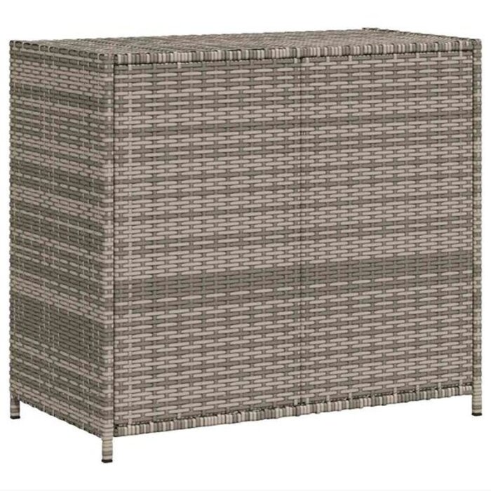 Vidaxl Coffre de jardin en polyrotin gris 83x45x76 cm - 35% de remise