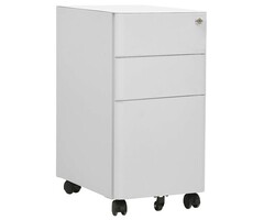 Vidaxl Caisson de bureau mobile 3 tiroirs gris - 56% de remise
