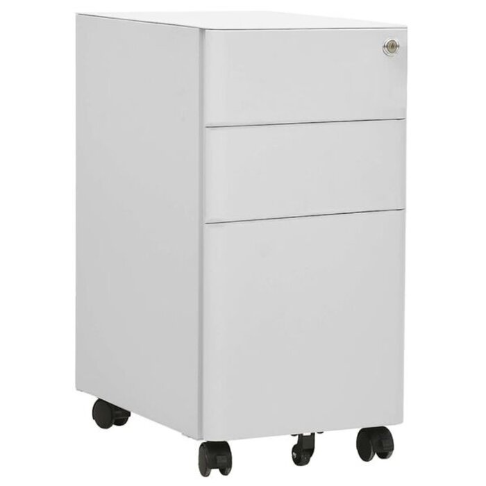 Vidaxl Caisson de bureau mobile 30x45x59 cm gris clair - 35% de remise