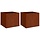 Lot de 2 jardinières en acier corten 49cm - 34% de remise