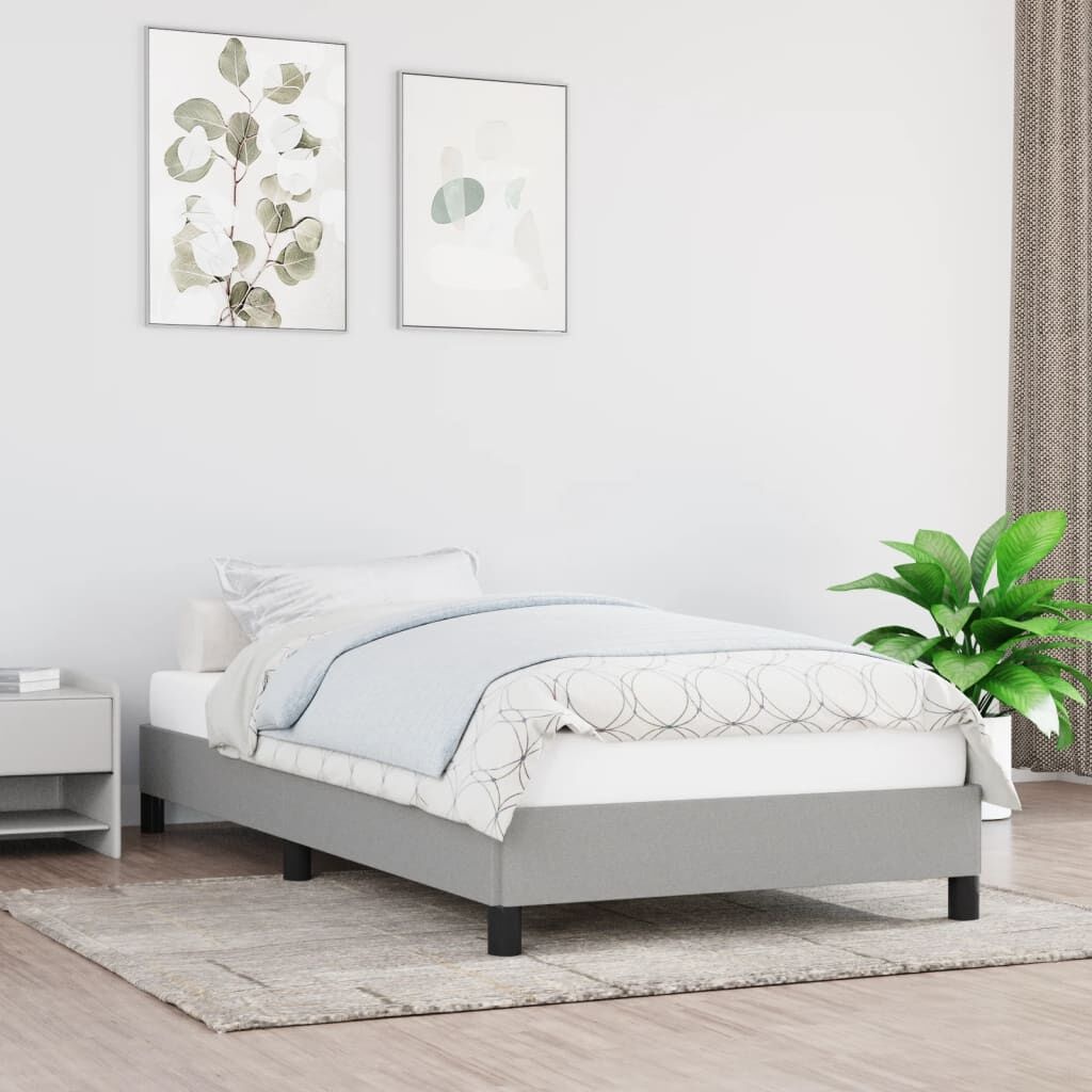 Vidaxl Cadre de lit 80x200 cm tissu gris clair - 34% de remise