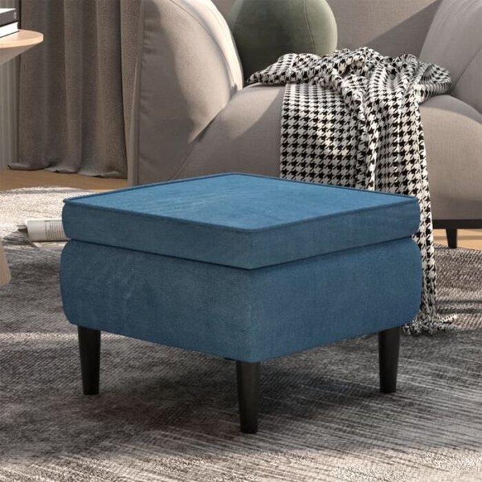 Vidaxl Tabouret en velours bleu - 34% de remise
