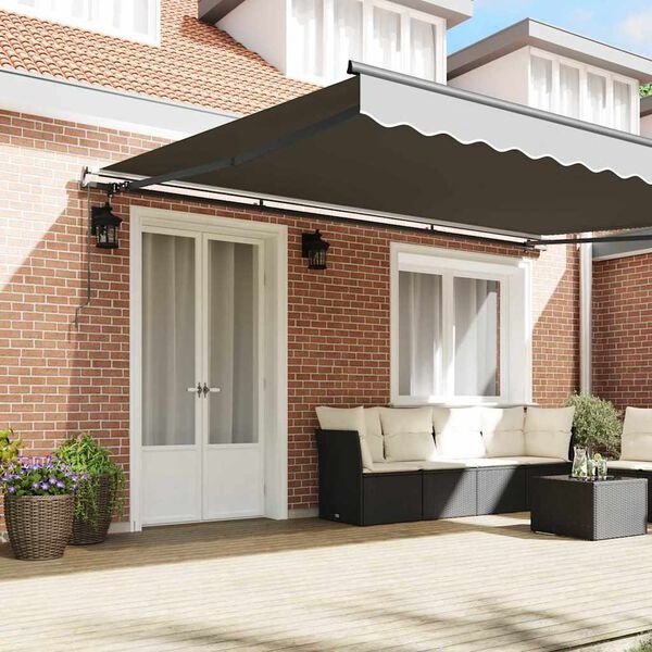 Vidaxl Store banne manuel anthracite 5x3m - 35% de remise
