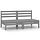 Lot de 2 banquettes centrales de jardin, pin massif, gris - 34% de remise