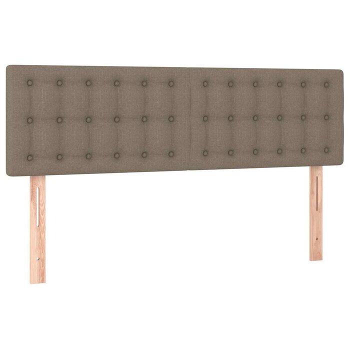 Vidaxl Tête de lit en tissu taupe 144x5x78/88 cm - 34% de remise