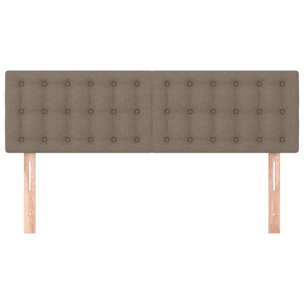 Vidaxl Tête de lit en tissu taupe 144x5x78/88 cm - 34% de remise