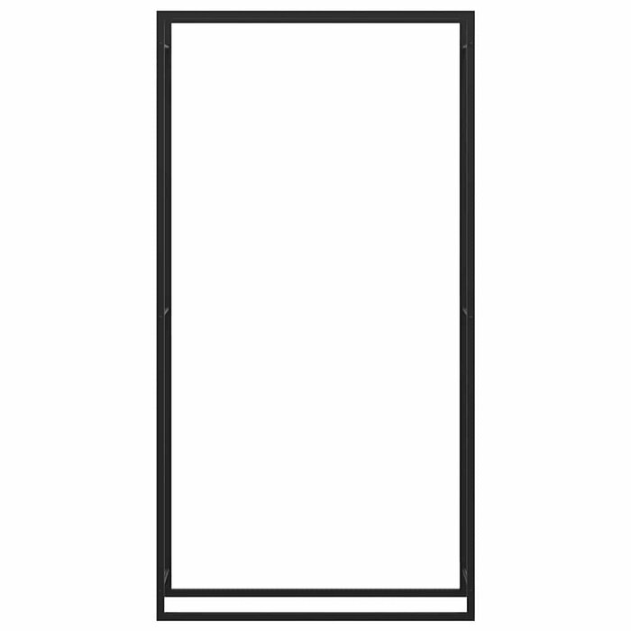 Range-bûches en acier noir 110x28x214 cm - 34% de remise