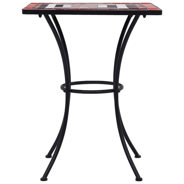 Table de bistrot mosaïque 60 cm - Terre cuite et blanc - 34% de remise