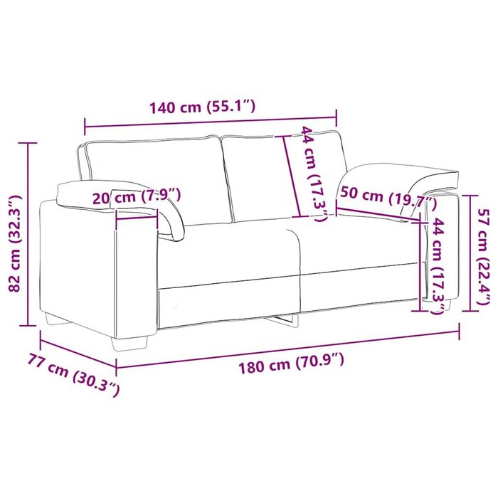 Canapé loveseat en velours noir 140 cm - 35% de remise