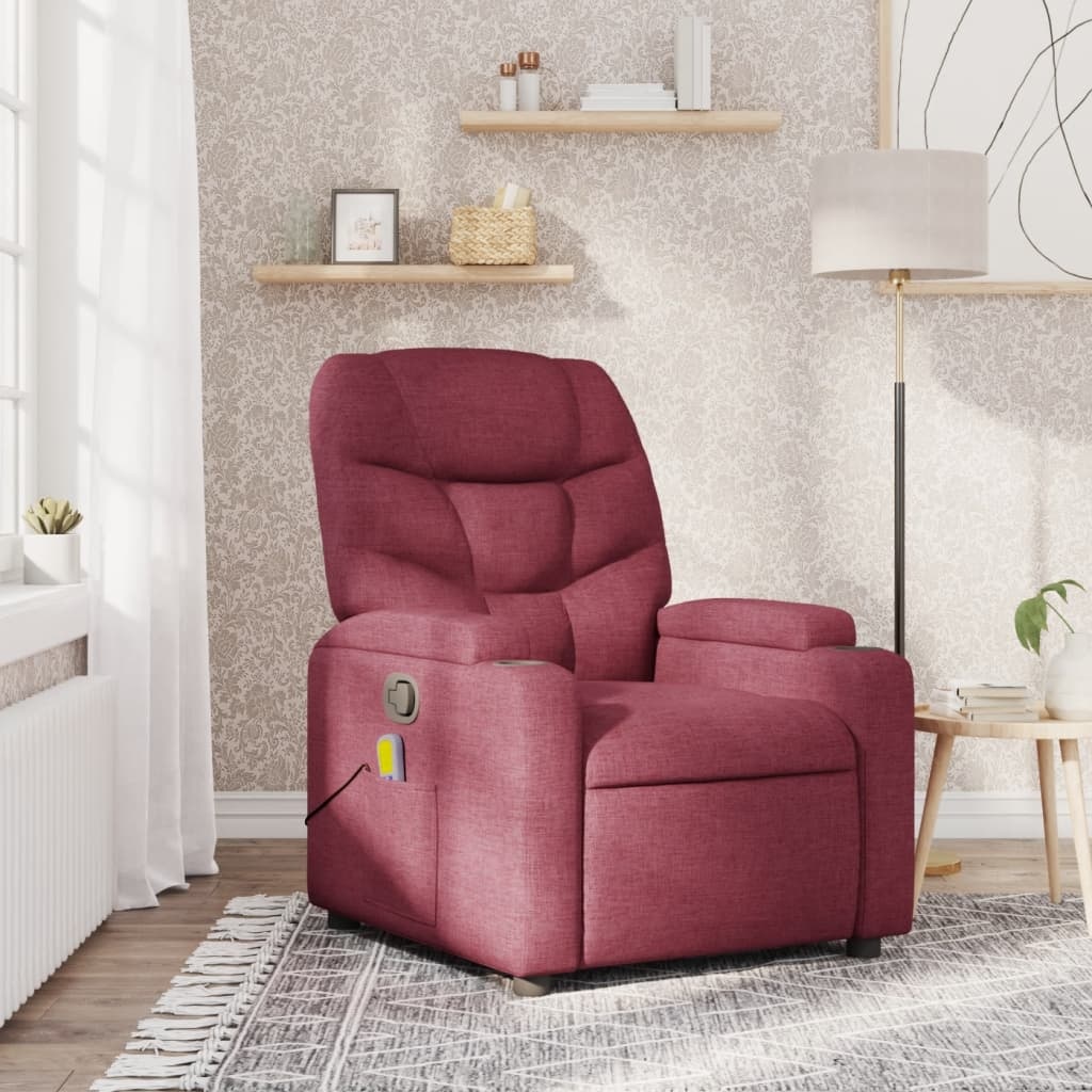 Fauteuil de massage inclinable rouge vin - 35% de remise