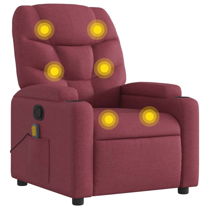 Fauteuil de massage inclinable rouge vin - 35% de remise