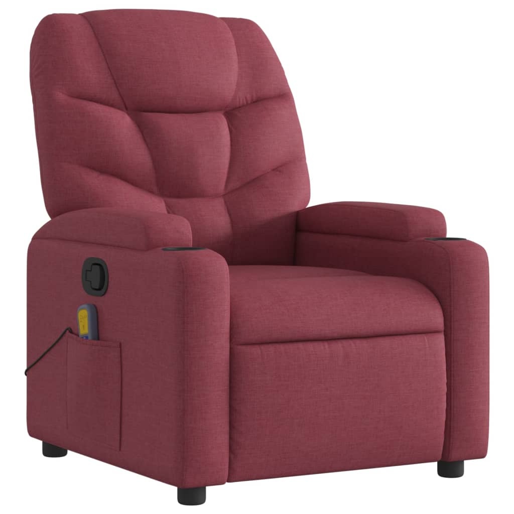Fauteuil de massage inclinable rouge vin - 35% de remise
