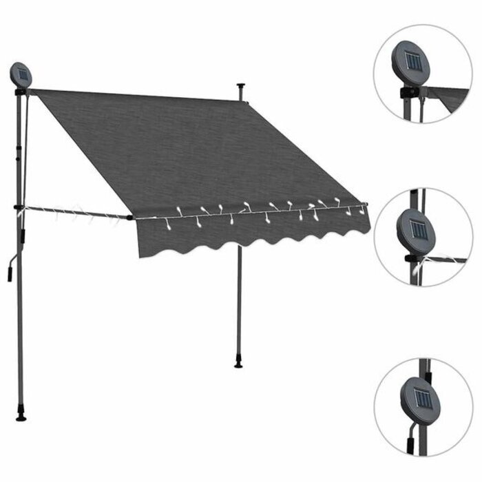 Store banne manuel rétractable 100 cm anthracite - 34% de remise