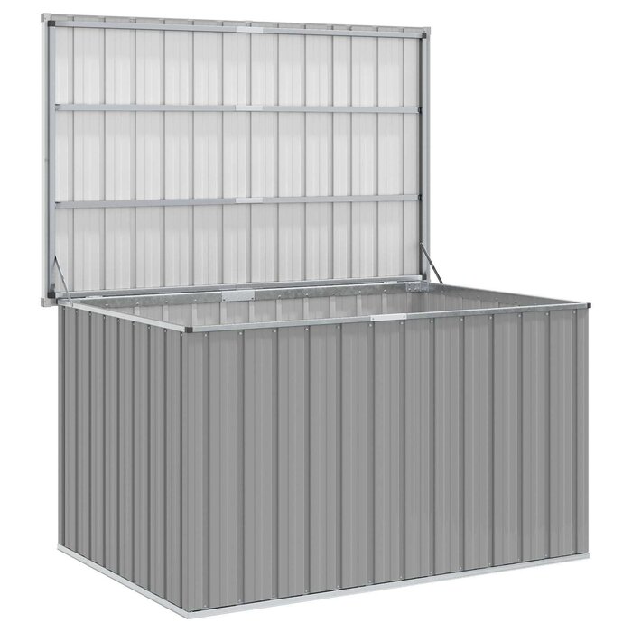 Coffre de jardin acier galvanisé gris 149x99x93cm - 35% de remise