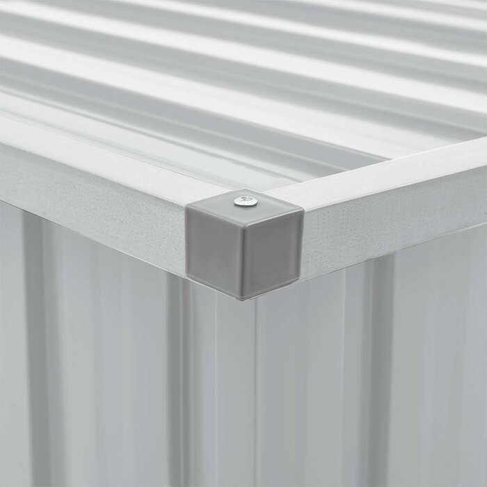 Coffre de jardin acier galvanisé gris 149x99x93cm - 35% de remise