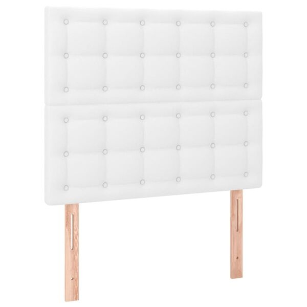 Vidaxl Lot de 2 Têtes de lit 90 cm Similicuir Blanc - 33% de remise