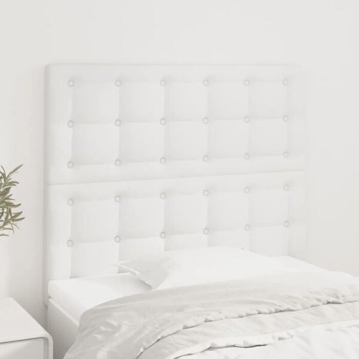 Vidaxl Lot de 2 Têtes de lit 90 cm Similicuir Blanc - 33% de remise