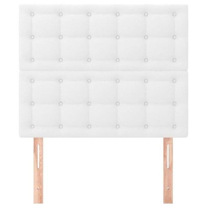 Vidaxl Lot de 2 Têtes de lit 90 cm Similicuir Blanc - 33% de remise