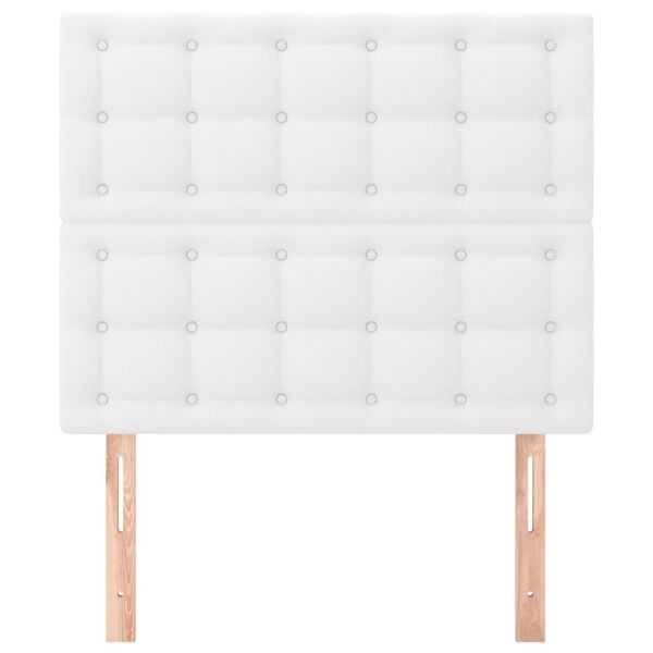 Vidaxl Lot de 2 Têtes de lit 90 cm Similicuir Blanc - 33% de remise