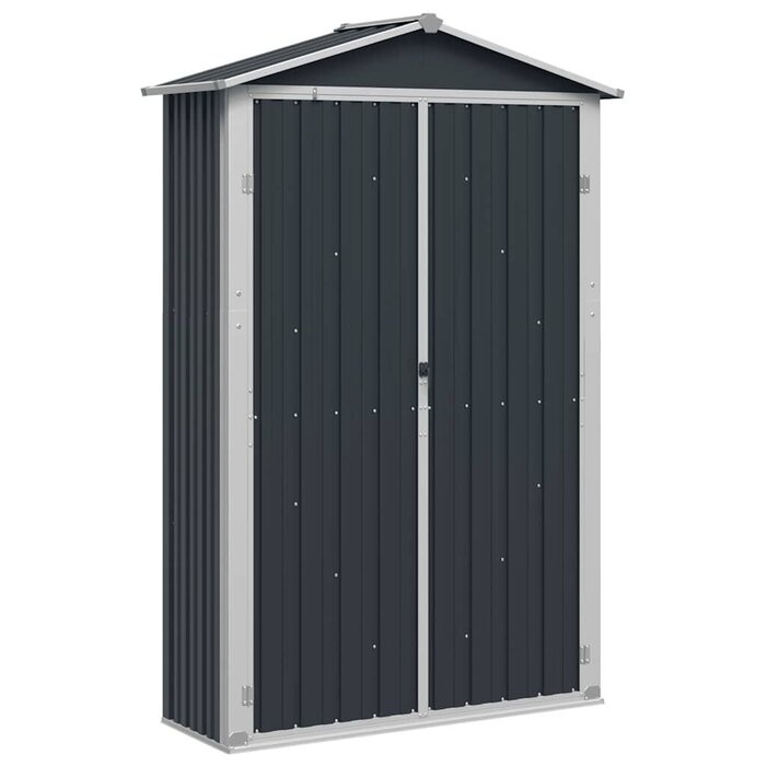 Vidaxl Abri de jardin en acier galvanisé gris 116x45x175 cm - 35% de remise