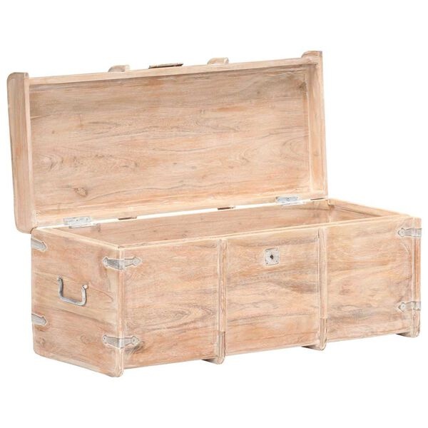Vidaxl Coffre de rangement en bois d'acacia 90x40 cm - 35% de remise