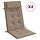 Lot de 4 coussins pour chaise à dossier haut, taupe, 120 x 50 cm - 33% de remise