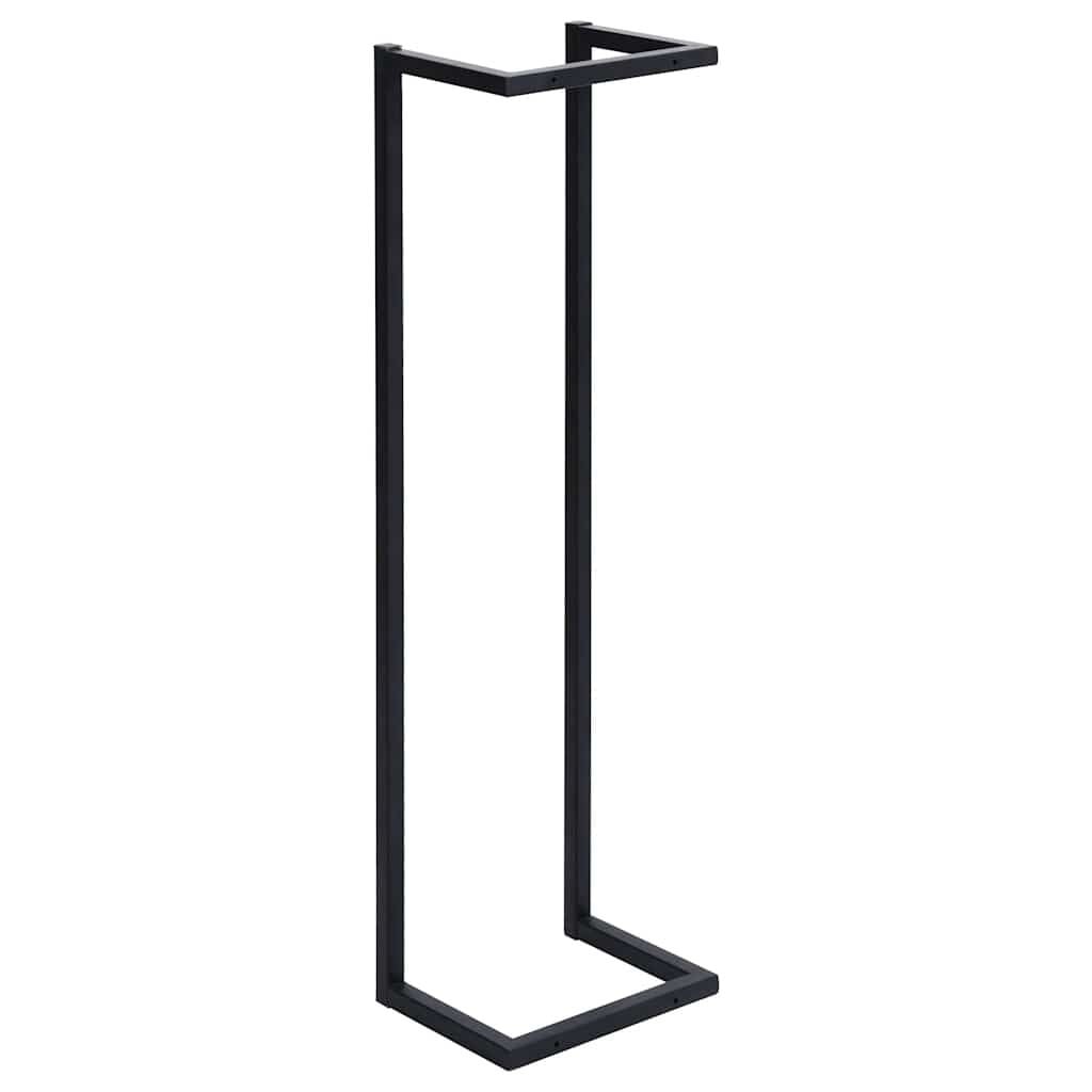 Vidaxl Porte-serviettes sur pied en fer noir - 33% de remise