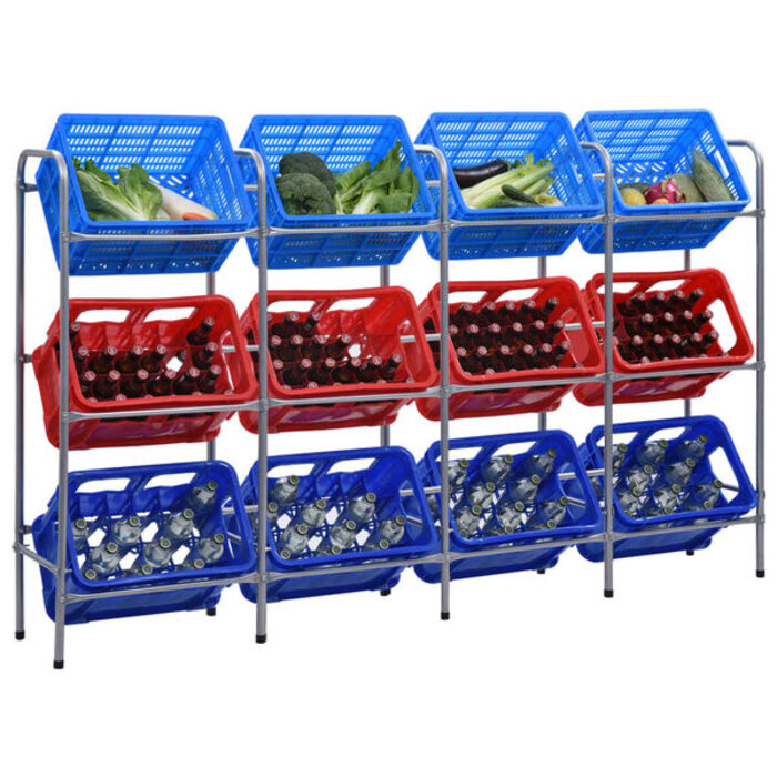 Vidaxl Étagère de rangement pour 12 casiers 190x33x116 cm - 34% de remise