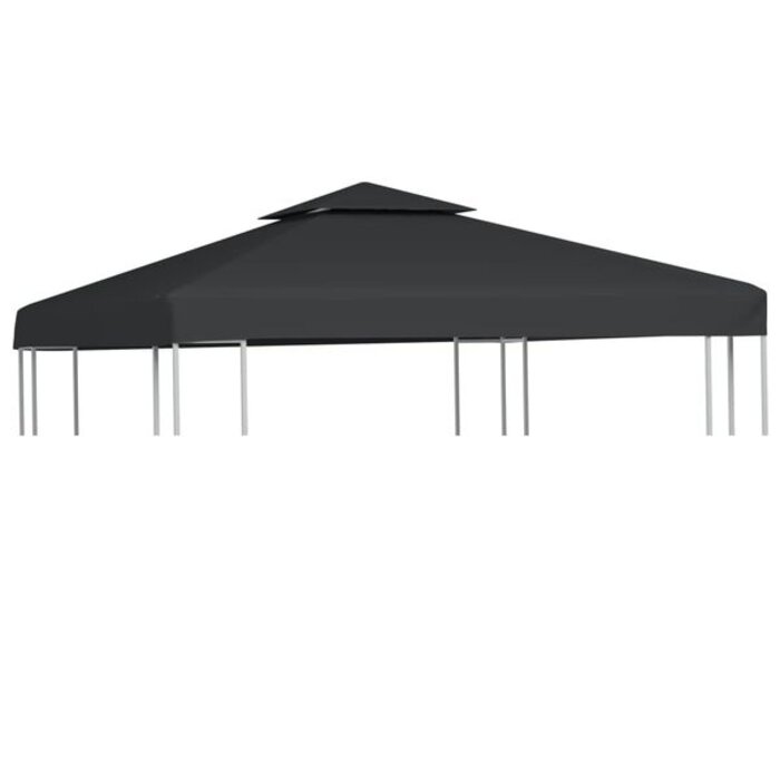 Vidaxl Toile de rechange pour tonnelle 3x3m Gris Foncé - 34% de remise