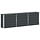 Jardinière en acier anthracite 240x40x75 cm - 34% de remise