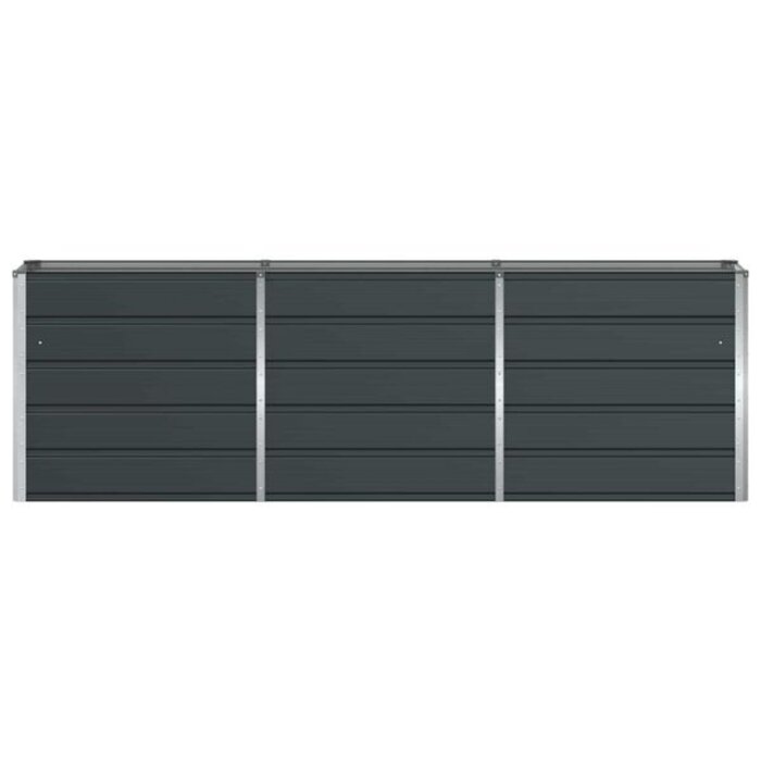 Vidaxl Jardinière en acier anthracite 240x40x75 cm - 34% de remise